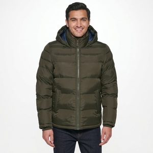 Winter Warm <b>Slim</b> <b>Fit</b> Solid Color Men Puffer <b>Jacket</b> for Adults Reasonable Price Quick Dry Men Puffer <b>Jacket</b> - Product Image 1