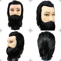 Vente en gros usine : Tête de mannequin femme 100% cheveux naturels pour la formation en coupe et tressage, lisse et ondulé, noué à la main