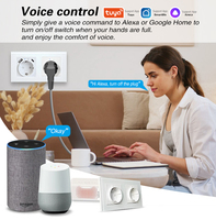 Prise murale intelligente double UBARO 153 mm Tuya WiFi avec ports de charge USB A+C, panneau en verre 16A, moniteur de puissance, compatible Alexa et Alice