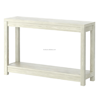 Console moderne en bois avec étagères de rangement pour villa, hôtel ou entrée de salon