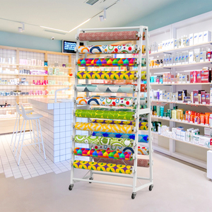 Freestanding CuộN Rack hiển thị 22 tầng hiển thị đứng cho giấy gói, giấy dầu, tấm nhựa vải mẫu hiển thị kệ - Product Image 1