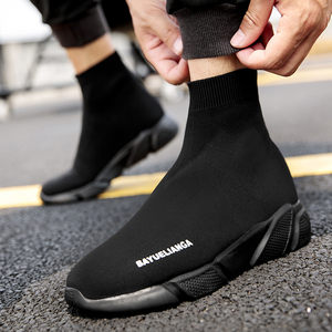 <span class=keywords><strong>Scarpe</strong></span> a calza chaussure hombre di alta qualità nere da <span class=keywords><strong>donna</strong></span> alte da uomo traspiranti e leggere stivali <span class=keywords><strong>con</strong></span> logo personalizzato - Product Image 4