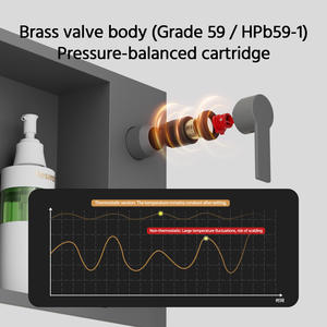 Sistema de Ducha Empotrado Contemporáneo con Nicho Integrado, Montado en la Pared, de Acero Inoxidable 304, Organizador de Baño - Product Image 5
