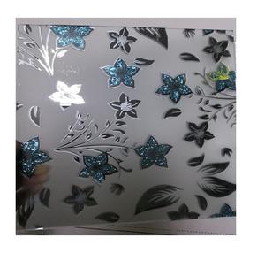 Fleur décorative en verre de titane acide UV Ice Factory Price 3.8mm 4mm Frosted Eteched Silver and Golden Rectangle Flat Solid - Product Image 5