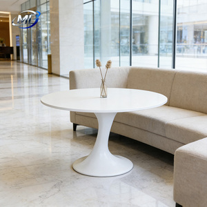 Table à manger ronde en fibre de verre de luxe personnalisable moderne pour la maison, la villa, l'hôtel, la salle à manger, utilisation de meubles - Product Image 5