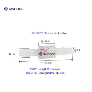 3/16 <span class=keywords><strong>1</strong></span>/8 sinoone <span class=keywords><strong>1</strong></span>/4 inch pvdf nhựa không chảy trở lại phụ kiện đường ống Ozone ăn mòn bằng chứng một cách kiểm tra van cấu trúc mùa xuân - Product Image 4