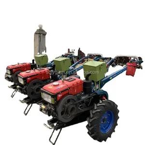 Pertanian multiguna dengan adonan rotavator tangan traktor berjalan dua roda