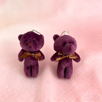 Porte-clés en peluche lapin Teddy en gros, mini-poupée lapin douce personnalisée, écologique et durable