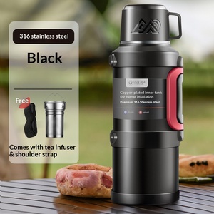 Tazza Termica da Esterno in Acciaio Inox 316 con Isolamento Sottovuoto, Grande Capacità, Thermos da Viaggio con Manico, per Auto e Sport, 36 Ore - Product Image 6