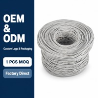Cable de Red Ethernet Shibei CAT5e FTP Sólido de 4 Pares y 24AWG, 305m, para Sistemas de Seguridad CCTV, Precio de Fábrica