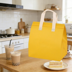 Custom Non-Woven Luxury Eco-Friendly Insulated Casual Backpack Takeout Bags for Desserts Tiramisu Commercial Use Wholesale - Product Image 1