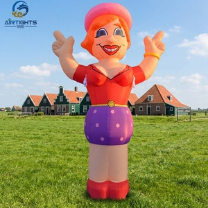 Muñecas Holandesas Decorativas <span class=keywords><strong>para</strong></span> Jardín, Globo <span class=keywords><strong>Inflable</strong></span> Gigante de Dibujos Animados de Mujer de 3.5m de Alto <span class=keywords><strong>para</strong></span> Empresas de Alquiler - Product Image 1