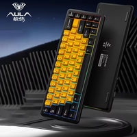 Clavier mécanique sans fil Aula F65 65% tri-mode, 67 touches, échangeables à chaud, avec joint, clavier de jeu RGB personnalisé