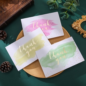 Cảm ơn bạn ghi chú với phong bì cho tin nhắn viết tay Macaron màu thiệp chúc mừng trống - Product Image 3