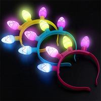 Bandeaux lumineux en plastique avec oreilles de lapin LED, accessoires de cheveux lumineux pour femmes et filles, Halloween