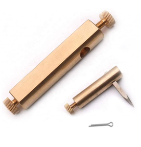 Outils de <span class=keywords><strong>fabrication</strong></span> de violon en laiton, Instrument de musique en or, 4 pièces, incrustation de couleur, hibou incrusté - Product Image 1