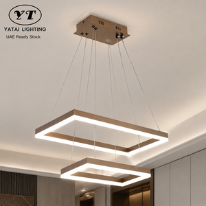 Lámpara de araña moderna de hierro con LED regulable a control remoto, tricolor, para comedor, sala de estar, dormitorio, iluminación de villa - Product Image 1