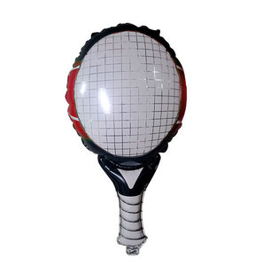 Ballons ronds en aluminium vert en forme de raquette de tennis, ballons sportifs promotionnels imprimables avec logo et texte, décoration suspendue pour événements - Product Image 4