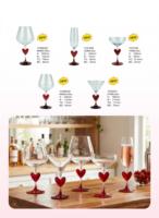 Verres à vin en cristal transparent faits à la main en forme de cœur pour la Saint-Valentin, style classique, flûtes à cocktail pour les fêtes