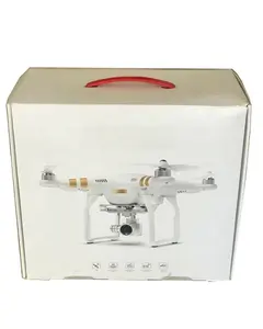 Caja de papel corrugado plegable con mango de PP para cámara HD y GPS, embalaje para drones, 300gsm, CCNB + W9