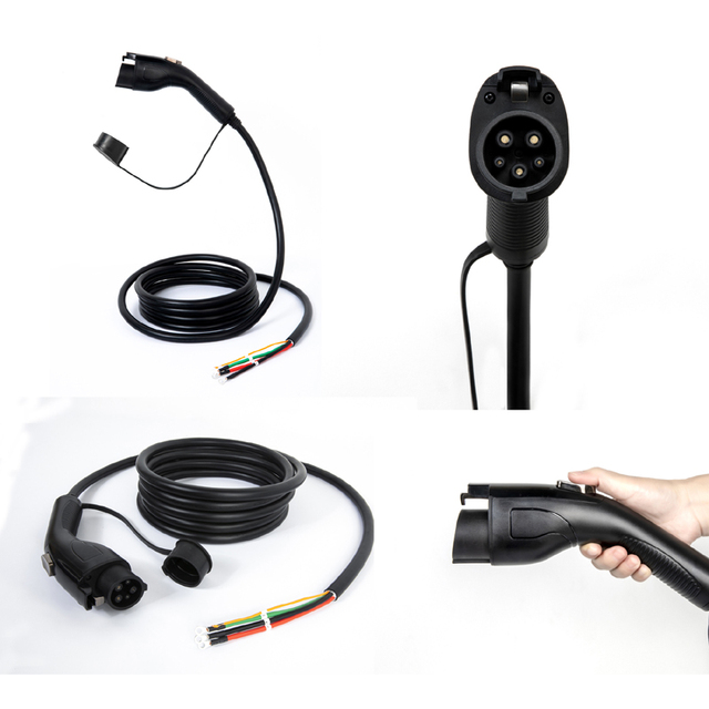 Type 1 J1772 Electric Car Charger Station Cable 5m Length 48A 11kw Capacity Dia 21mm New Condition AC Ev Charging Cable