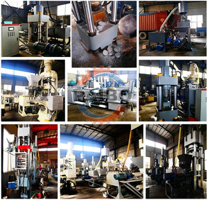 Machine de briquetage hydraulique à quatre colonnes pour copeaux métalliques, fonctionnement sans interruption, machine de fabrication de briquettes de copeaux métalliques - Product Image 2