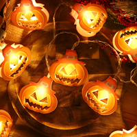 Luces LED de Cadena para Halloween con Diseños de Araña, Calavera, Fantasma y Calabaza - Decoración Ambiental para Habitaciones en Longitudes de 1.5m/3m/4.5m/6m
