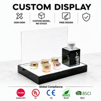 Espositore da banco in acrilico trasparente XH personalizzato per cosmetici e profumi, ideale per negozi di bellezza e private label