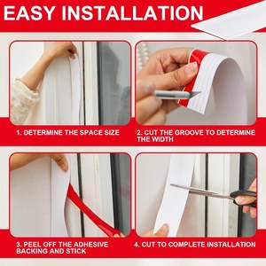 Joint d'étanchéité pour portes et fenêtres, bande anti-courant d'air pour portes vitrées, fenêtres et espaces sous la douche - Product Image 5