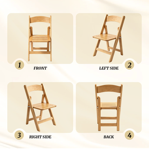 Sedia Pieghevole in Legno Bianca Imbottita Stile <span class=keywords><strong>Wimbledon</strong></span> per Esterni, Giardino, Ristorante, Eventi e Matrimoni - Prezzo di Fabbrica - Product Image 5
