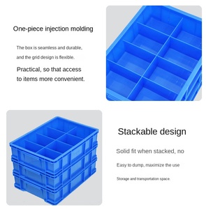 Stackable Divider hộp lưu trữ các bộ phận nhựa bin tổ chức với khoang cho phần cứng và các thành phần thùng phong cách Thùng - Product Image 5