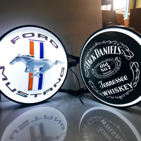 Boîte lumineuse publicitaire LED ronde en aluminium double face MACCAN, étanche, avec couleur personnalisée pour une utilisation en extérieur