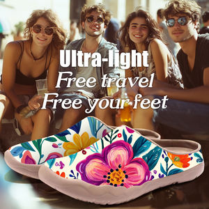 Mules personalizados para zapatos de mujer, zapatillas planas sin cordones, zapatos ligeros transpirables para caminar, caja de punta ancha descalza, suela de caída cero - Product Image 6