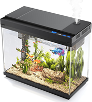 Vente flash : Kit d'aquarium intelligent de 2,4 gallons avec humidificateur pour aquarium en verre de bureau pour une utilisation en intérieur