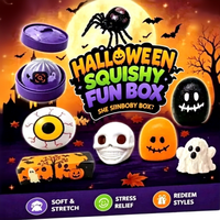 Nouveau Calendrier de l'Avent : Boîte de Jouets Squishy Amusants, Ensemble de Jouets à Presser en Forme de Boule, Jouet Anti-Stress Doux à Rebond Lent pour Cadeau Surprise des Fêtes