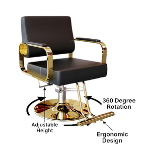 Silla de Maquillaje con MOQ Bajo para Salón <span class=keywords><strong>en</strong></span> Casa, Silla Giratoria 360 Grados para Peluquería y Peinados - Product Image 2