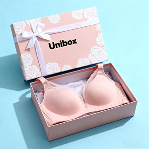 Boîtes d'emballage de luxe pour lingerie féminine en carton ondulé, design élégant en relief, matériaux recyclés, doublure en éponge - Product Image 2