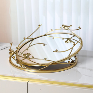 Mystic Arts <b>Mirror</b> Tray Metal Base Round Decorative Ornament For Home Decoration And Product Photography Prop - Product Image 3