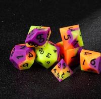 Vente flash - Dés polyédriques en silicone personnalisés D20, couleurs mélangées, dés géants pour jeux de société et de cartes