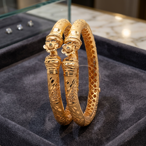 การออกแบบดอกไม้แบบดั้งเดิมเครื่องประดับแฟชั่นชุบทอง14K 18K 24K กำไลข้อมือสุดหรู - Product Image 2