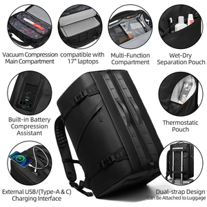 Nueva Mochila para Portátil Resistente al Agua, Amplia y de Gran Capacidad, para Viajes de Negocios, Compatible con Apple Find My, Bolsas de <span class=keywords><strong>Viaje</strong></span> Compresibles - Product Image 4