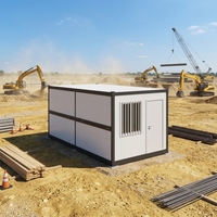 Maison préfabriquée modulaire pliable et extensible durable pour chantier de construction et stockage en arrière-cour