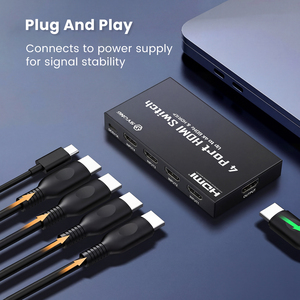Conmutador HDMI SYONG 4K60Hz 4 en 1 Salida Ultra <span class=keywords><strong>HDR</strong></span> con Control Remoto HDMI2.0*5 Puertos 18Gbps de Alta Velocidad para TV, Laptop, Oficina, Plug and Play - Product Image 3