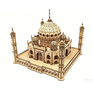 Rompecabezas de Madera Tridimensional 3D Nuevo y Popular - Castillo Taj Mahal, Juguete Educativo de Ensamblaje para Niños - Product Image 3