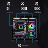 Boîtier PC de jeu AntarcChill Custom MATX Mid-Tower avec panneau frontal en verre trempé et USB 3.0
