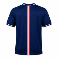 Herren Sommer Fußball-Fan T-Shirt aus Polyester/Baumwolle, Regular Fit, Kurzarm, Individuelles Frontlogo, UV-Schutz, Atmungsaktiv, 200g Schwergewicht