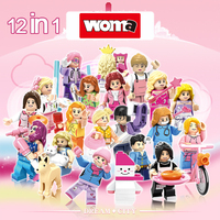 WOMA ของเล่น2022เด็กของขวัญคริสต์มาสสาวตัวเลขสัตว์เลี้ยงแพทย์ทำให้มนุษย์หิมะหาดทรายอาคารบล็อกชุด Diy
