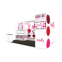 10x20ft personnalisé en aluminium portable installation étagère affichage LED comptoir foire exposition salon stand
