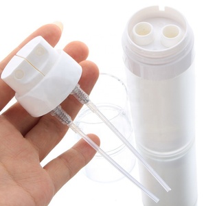 Bouteille à pompe en verre sans air en plastique recyclé, logo personnalisé, bouteille à pompe cosmétique, double tubes, 50 ml, bouteille à pompe pour lotion - Product Image 3
