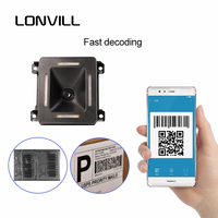 LONVILL Quiosco Escáner de código 2d Lector de código qr fijo incorporado USB para quiosco de caja de pago, lector de código de barras a la venta